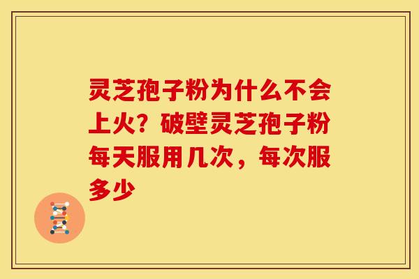 灵芝孢子粉为什么不会上火？破壁灵芝孢子粉每天服用几次，每次服多少