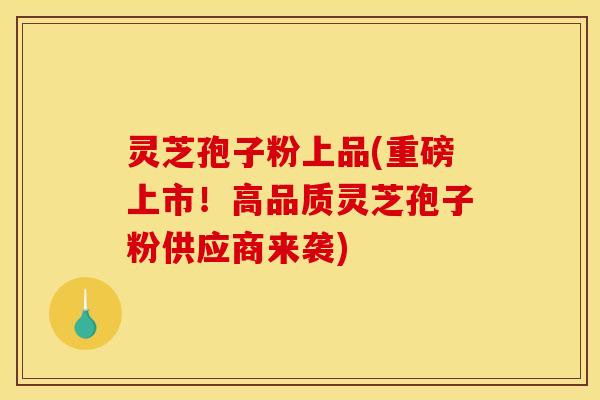 灵芝孢子粉上品(重磅上市！高品质灵芝孢子粉供应商来袭)