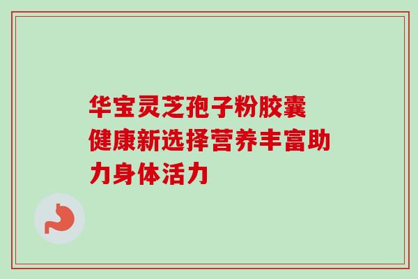 华宝灵芝孢子粉胶囊 健康新选择营养丰富助力身体活力
