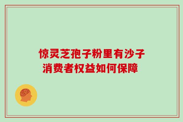 惊灵芝孢子粉里有沙子 消费者权益如何保障