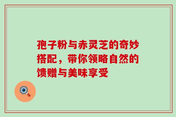 孢子粉与赤灵芝的奇妙搭配，带你领略自然的馈赠与美味享受
