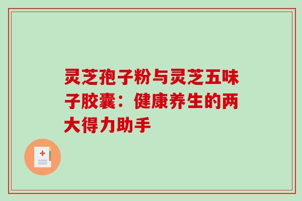 灵芝孢子粉与灵芝五味子胶囊：健康养生的两大得力助手