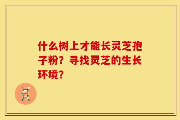 什么树上才能长灵芝孢子粉？寻找灵芝的生长环境？