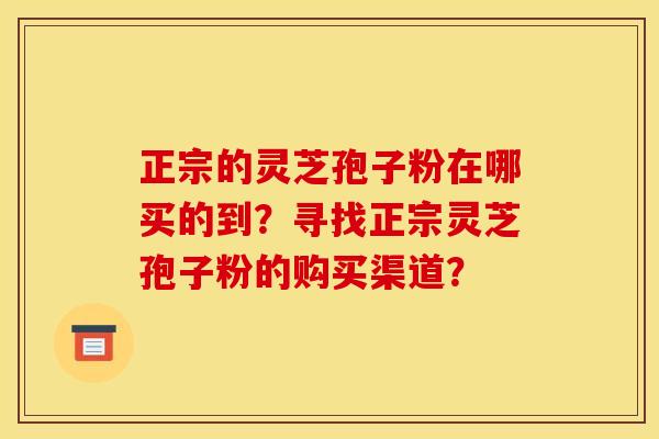 正宗的灵芝孢子粉在哪买的到?寻找正宗灵芝孢子粉的购买渠道? 正宗的灵芝孢子粉在哪买的到?寻找正宗灵芝孢子粉的购买渠道?