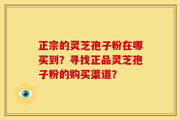 正宗的灵芝孢子粉在哪买到?寻找正品灵芝孢子粉的购买渠道? 正宗的灵芝孢子粉在哪买到?寻找正品灵芝孢子粉的购买渠道?