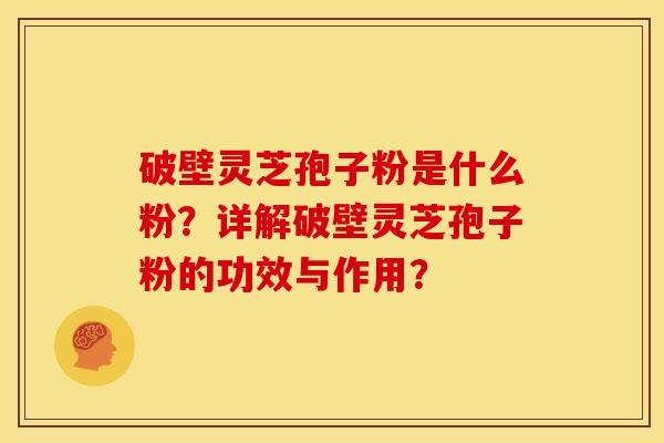 破壁灵芝孢子粉是什么粉?详解破壁灵芝孢子粉的功效与作用? 破壁灵芝孢子粉是什么粉?详解破壁灵芝孢子粉的功效与作用?