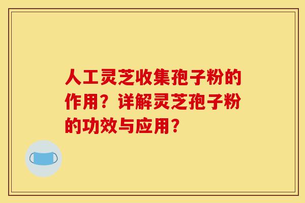 人工灵芝收集孢子粉的作用？详解灵芝孢子粉的功效与应用？
