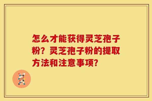 怎么才能获得灵芝孢子粉?灵芝孢子粉的提取方法和注意事项? 怎么才能获得灵芝孢子粉?灵芝孢子粉的提取方法和注意事项?