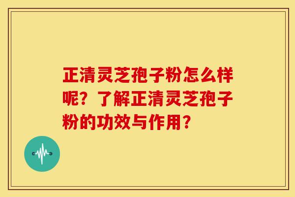 正清灵芝孢子粉怎么样呢?了解正清灵芝孢子粉的功效与作用? 正清灵芝孢子粉怎么样呢?了解正清灵芝孢子粉的功效与作用?