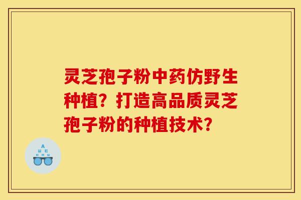 灵芝孢子粉中药仿野生种植？打造高品质灵芝孢子粉的种植技术？