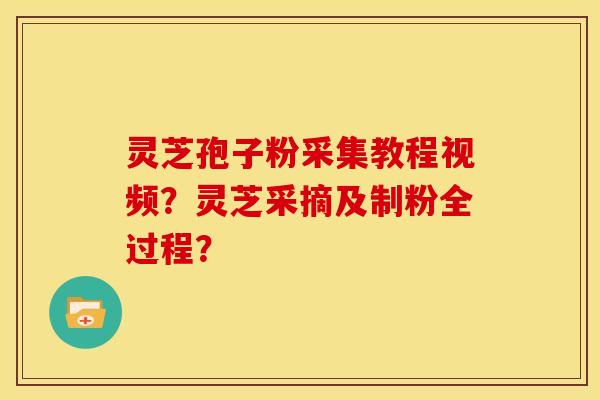 灵芝孢子粉采集教程视频?灵芝采摘及制粉全过程? 灵芝孢子粉采集教程视频?灵芝采摘及制粉全过程?