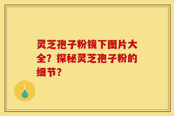 灵芝孢子粉镜下图片大全？探秘灵芝孢子粉的细节？
