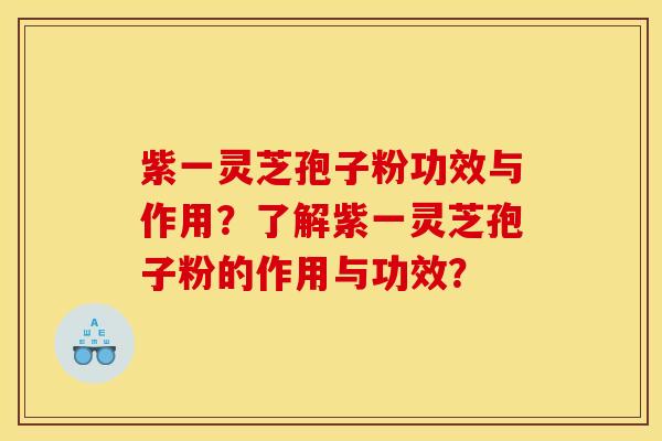 紫一灵芝孢子粉功效与作用？了解紫一灵芝孢子粉的作用与功效？