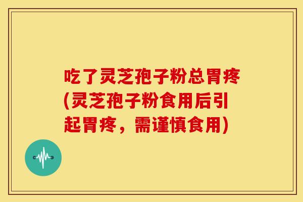 吃了灵芝孢子粉总胃疼(灵芝孢子粉食用后引起胃疼,需谨慎食用) 吃了灵芝孢子粉总胃疼(灵芝孢子粉食用后引起胃疼,需谨慎食用)