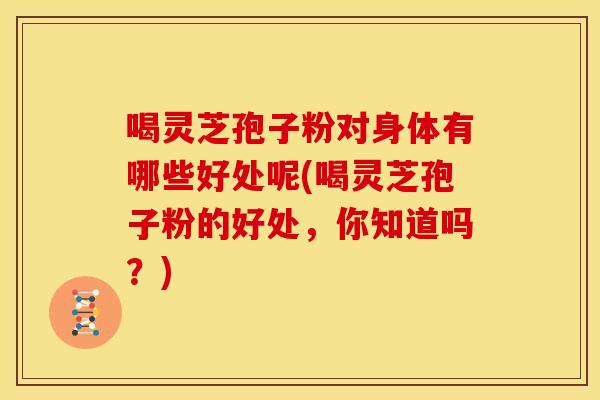 喝灵芝孢子粉对身体有哪些好处呢(喝灵芝孢子粉的好处,你知道吗?) 喝灵芝孢子粉对身体有哪些好处呢(喝灵芝孢子粉的好处,你知道吗?)