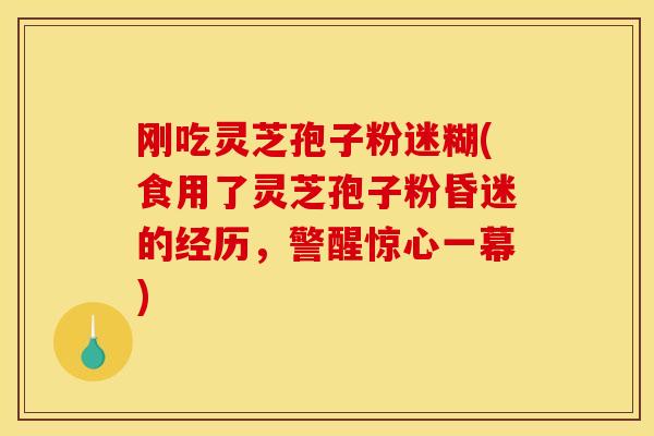 刚吃灵芝孢子粉迷糊(食用了灵芝孢子粉昏迷的经历,警醒惊心一幕) 刚吃灵芝孢子粉迷糊(食用了灵芝孢子粉昏迷的经历,警醒惊心一幕)