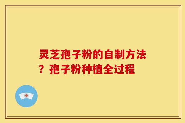 灵芝孢子粉的自制方法？孢子粉种植全过程