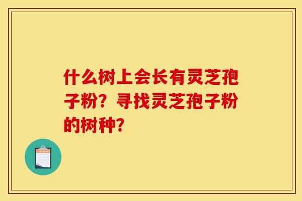 什么树上会长有灵芝孢子粉？寻找灵芝孢子粉的树种？