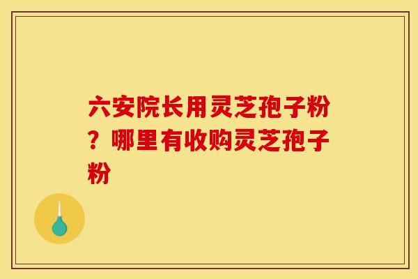 六安院长用灵芝孢子粉?哪里有收购灵芝孢子粉 六安院长用灵芝孢子粉?哪里有收购灵芝孢子粉