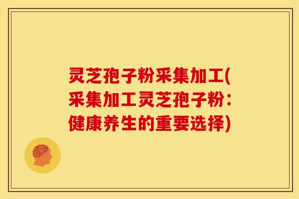 灵芝孢子粉采集加工(采集加工灵芝孢子粉:健康养生的重要选择) 灵芝孢子粉采集加工(采集加工灵芝孢子粉:健康养生的重要选择)