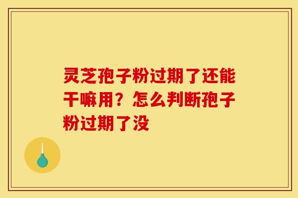 灵芝孢子粉过期了还能干嘛用?怎么判断孢子粉过期了没 灵芝孢子粉过期了还能干嘛用?怎么判断孢子粉过期了没