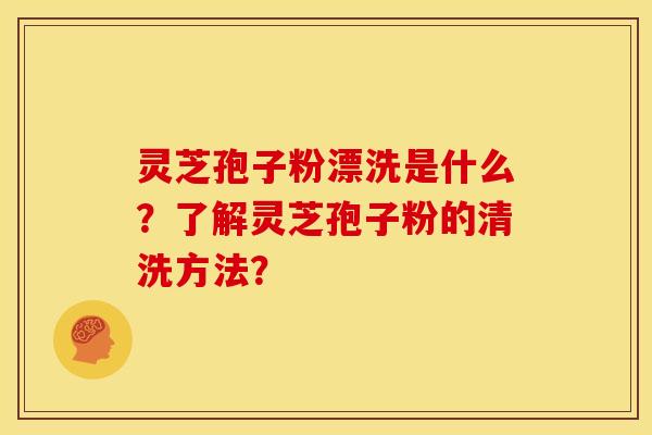 灵芝孢子粉漂洗是什么？了解灵芝孢子粉的清洗方法？