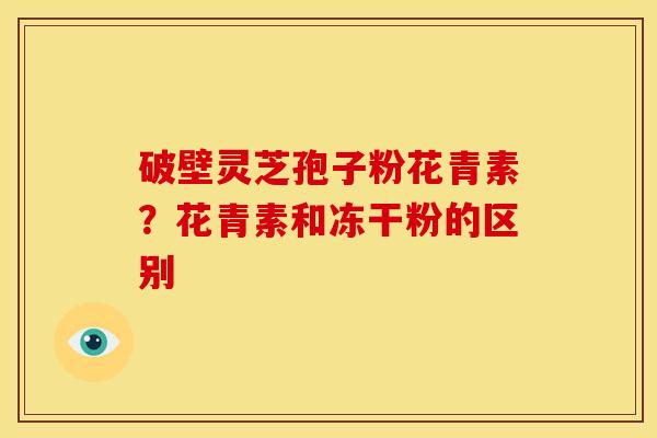 破壁灵芝孢子粉花青素?花青素和冻干粉的区别 破壁灵芝孢子粉花青素?花青素和冻干粉的区别