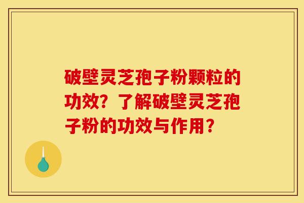 破壁灵芝孢子粉颗粒的功效?了解破壁灵芝孢子粉的功效与作用? 破壁灵芝孢子粉颗粒的功效?了解破壁灵芝孢子粉的功效与作用?
