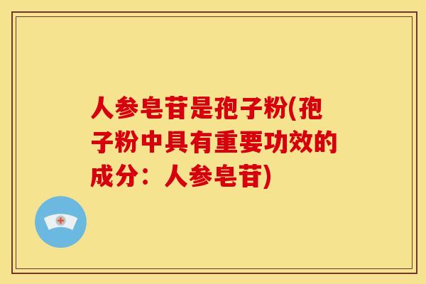 人参皂苷是孢子粉(孢子粉中具有重要功效的成分:人参皂苷) 人参皂苷是孢子粉(孢子粉中具有重要功效的成分:人参皂苷)