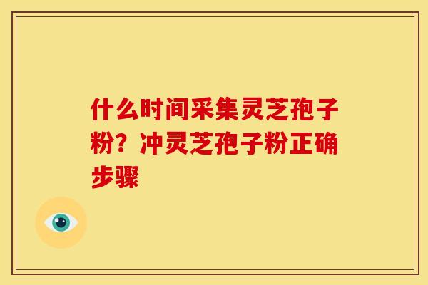 什么时间采集灵芝孢子粉?冲灵芝孢子粉正确步骤 什么时间采集灵芝孢子粉?冲灵芝孢子粉正确步骤