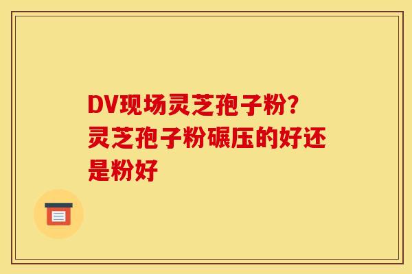 DV现场灵芝孢子粉?灵芝孢子粉碾压的好还是粉好 DV现场灵芝孢子粉?灵芝孢子粉碾压的好还是粉好