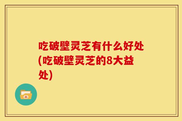 吃破壁灵芝有什么好处(吃破壁灵芝的8大益处) 吃破壁灵芝有什么好处(吃破壁灵芝的8大益处)