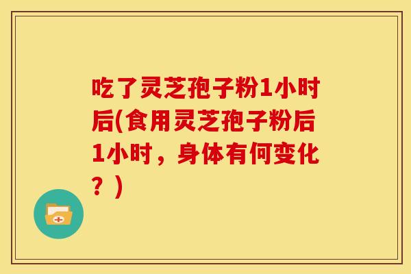 吃了灵芝孢子粉1小时后(食用灵芝孢子粉后1小时,身体有何变化?) 吃了灵芝孢子粉1小时后(食用灵芝孢子粉后1小时,身体有何变化?)