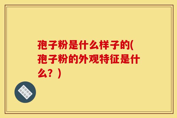 孢子粉是什么样子的(孢子粉的外观特征是什么?) 孢子粉是什么样子的(孢子粉的外观特征是什么?)