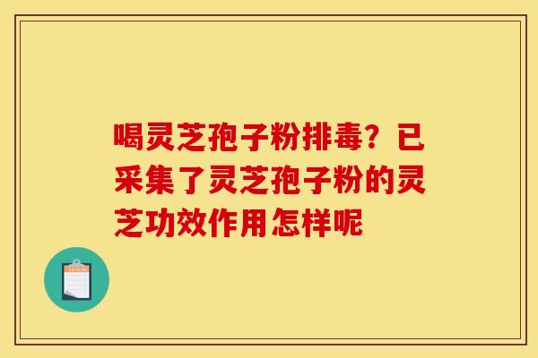 喝灵芝孢子粉?已采集了灵芝孢子粉的灵芝功效作用怎样呢 喝灵芝孢子粉?已采集了灵芝孢子粉的灵芝功效作用怎样呢