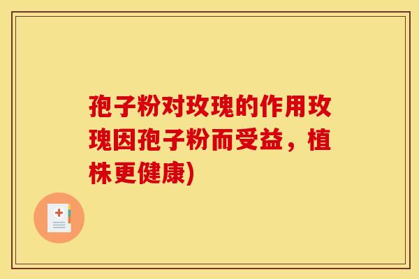 孢子粉对玫瑰的作用玫瑰因孢子粉而受益，植株更健康)