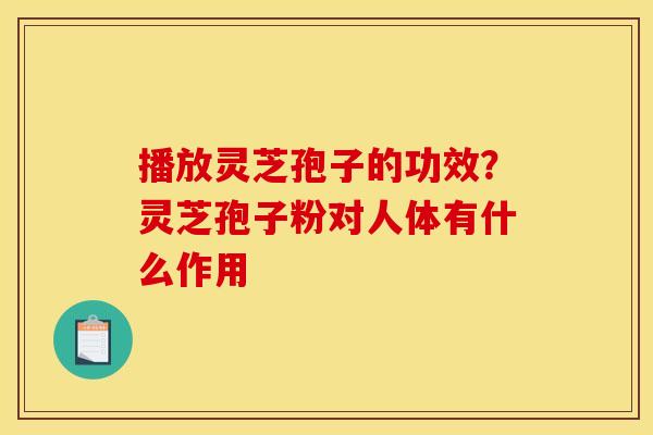 播放灵芝孢子的功效?灵芝孢子粉对人体有什么作用 播放灵芝孢子的功效?灵芝孢子粉对人体有什么作用