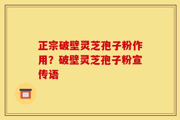 正宗破壁灵芝孢子粉作用?破壁灵芝孢子粉宣传语 正宗破壁灵芝孢子粉作用?破壁灵芝孢子粉宣传语