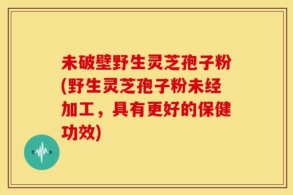 未破壁野生灵芝孢子粉(野生灵芝孢子粉未经加工,具有更好的保健功效) 未破壁野生灵芝孢子粉(野生灵芝孢子粉未经加工,具有更好的保健功效)