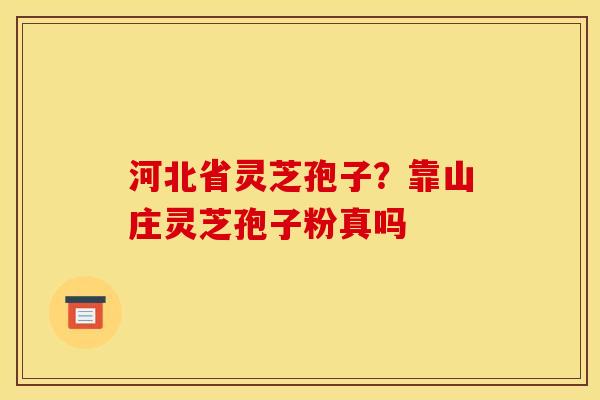 河北省灵芝孢子？靠山庄灵芝孢子粉真吗