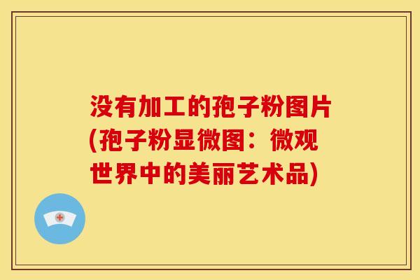 没有加工的孢子粉图片(孢子粉显微图：微观世界中的美丽艺术品)