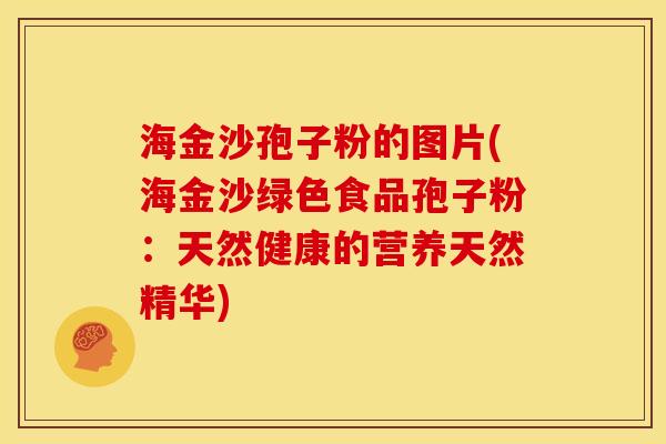 海金沙孢子粉的图片(海金沙绿色食品孢子粉：天然健康的营养天然精华)