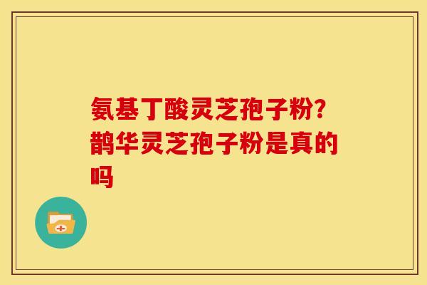 氨基丁酸灵芝孢子粉?鹊华灵芝孢子粉是真的吗 氨基丁酸灵芝孢子粉?鹊华灵芝孢子粉是真的吗