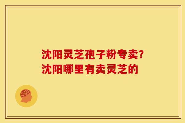 沈阳灵芝孢子粉专卖?沈阳哪里有卖灵芝的 沈阳灵芝孢子粉专卖?沈阳哪里有卖灵芝的
