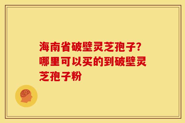 海南省破壁灵芝孢子?哪里可以买的到破壁灵芝孢子粉 海南省破壁灵芝孢子?哪里可以买的到破壁灵芝孢子粉