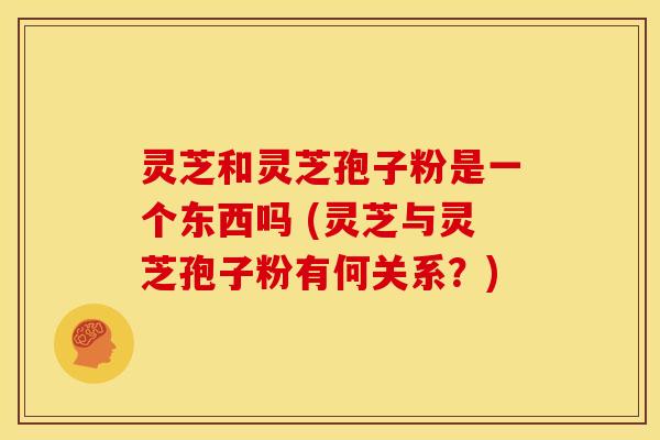 灵芝和灵芝孢子粉是一个东西吗 (灵芝与灵芝孢子粉有何关系?) 灵芝和灵芝孢子粉是一个东西吗 (灵芝与灵芝孢子粉有何关系?)