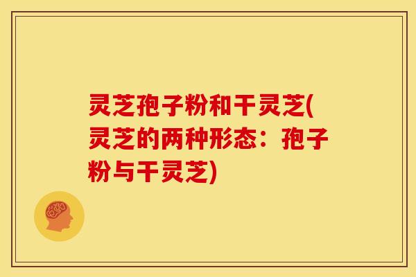 灵芝孢子粉和干灵芝(灵芝的两种形态:孢子粉与干灵芝) 灵芝孢子粉和干灵芝(灵芝的两种形态:孢子粉与干灵芝)