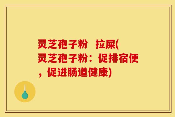 灵芝孢子粉 拉屎(灵芝孢子粉:促排宿便,促进肠道健康) 灵芝孢子粉 拉屎(灵芝孢子粉:促排宿便,促进肠道健康)