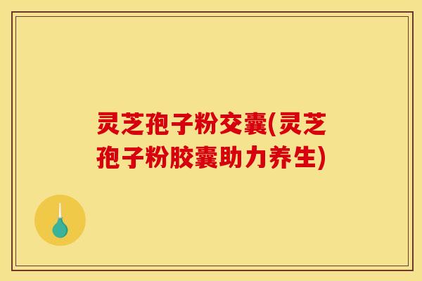 灵芝孢子粉交囊(灵芝孢子粉胶囊助力养生) 灵芝孢子粉交囊(灵芝孢子粉胶囊助力养生)
