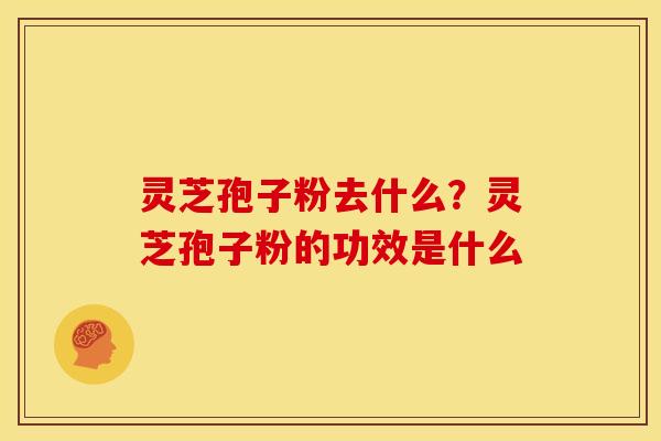 灵芝孢子粉去什么？灵芝孢子粉的功效是什么